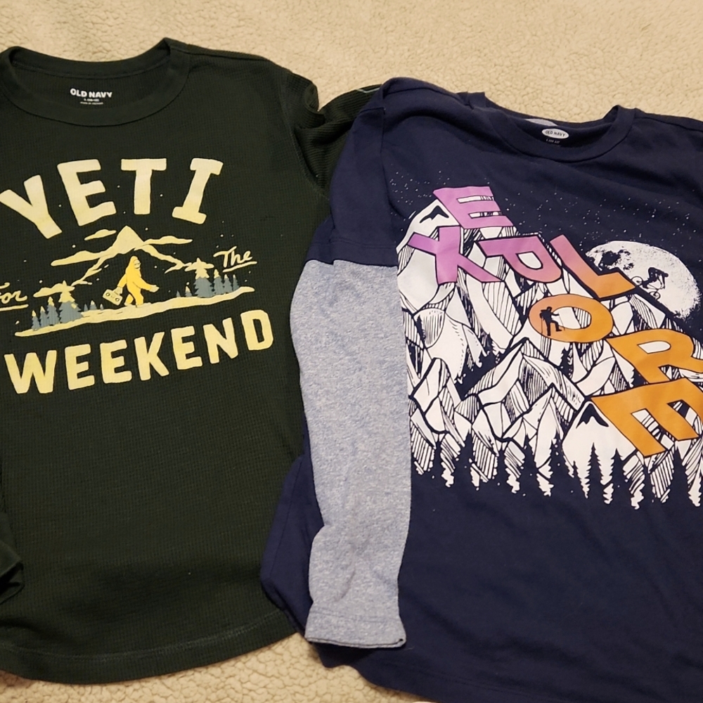 2 Kids Long Sleeve Tees size 10-12